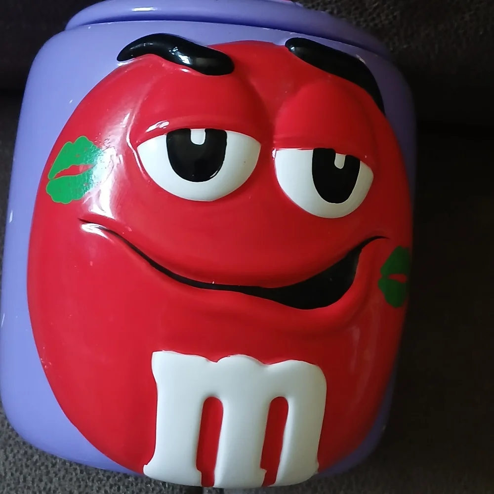 M&M's Red Character Purple Canister Food Storage Container